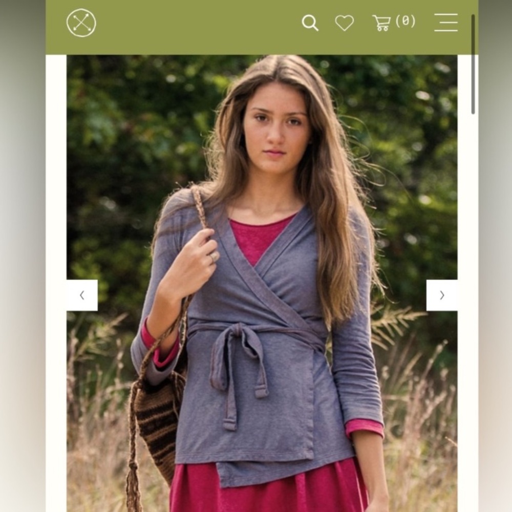 Bohemian Folk long sleeve wrap top